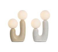 Lampada da tavolo Home ESPRIT Bianco Beige Ceramica Cristallo 220 V 20 x 11 x