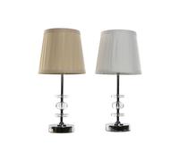 Lampada da tavolo Home ESPRIT Bianco Beige Metallizzato Metallo 25 W 220 V 20
