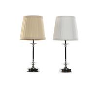 Lampada da tavolo Home ESPRIT Bianco Beige Metallo 25 W 220 V 20 x 20 x 43 cm