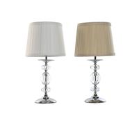 Lampada da tavolo Home ESPRIT Bianco Beige Metallo 25 W 220 V 22 x 22 x 45 cm