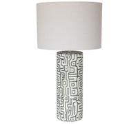 Lampada da tavolo Home ESPRIT Lino Ceramica 42 X 42 X 73 cm