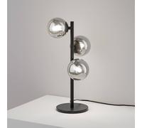 Lampada da tavolo IDEAL LUX Perlage, nero/grigio fumo, altezza 43 cm, a 3 luci IDEAL LUX