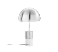 LAMPADA DA TAVOLO IGEA NICKEL CON MARMO 2 LUCI ATTACCO E14 30X30X51,5CM
