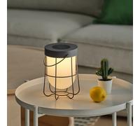 Lampada da tavolo IKEA SOLVINDEN grigio ad energia solare da esterno 18 cm NUOVA