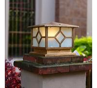 Lampada da Tavolo Impermeabile Continentaleda a Colonnada Quadrata in Vetro Alluminio Cancello da Cortileda a Paletto Lampistradale Luci da Giardino per Esterni Villa E27 Decorazilampade da Terra per