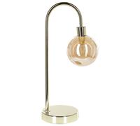 Lampada da tavolo in acciaio e vetro color oro Ramis
