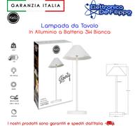 Lampada da Tavolo In Alluminio a Batteria 3W Bianca