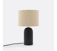 Lampada da tavolo in cemento e lino, Emna Grigio TU