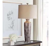 Lampada da tavolo in ceramica con illuminazione a LED, design americano creativo per scrivania, camera da letto e soggiorno