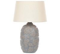 Lampada da tavolo in ceramica grigia e beige 46 cm con paralume Ferrey