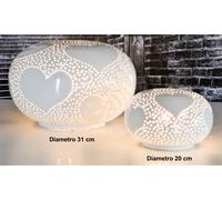 Lampada moderna da tavolo in ceramica italiana lume d'appoggio design led E27