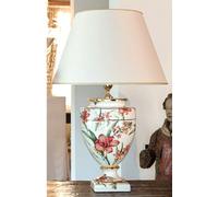 Lampada da tavolo in ceramica lucida made in Italy decorata lume da appoggio LIL
