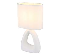 Lampada da tavolo in ceramica Triangle Globo 170x100 mm bianco Bianco