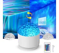 Lampada da Tavolo in Cristallo,16 Colori Lampada Aurora Boreale Cubo,Lampada Proiettore a Onde d'acqua,Cubo Lampada da Ambiente,Luce Notturna Dell'acqua,RGB Ghiaccio a LED,Luce da Comodino Romantica