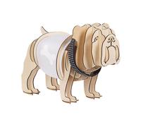 Lampada da tavolo in legno chiaro a forma di cane Douce