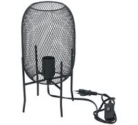 Lampada da Tavolo in Metallo con Attacco E27 Design Industrial Altezza 29cm Nero