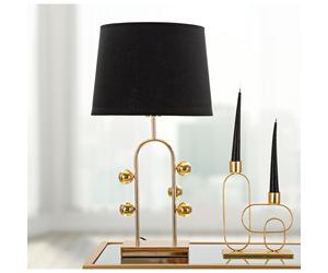 Lampada da tavolo in metallo dorato e nero BUBBLE Dimensioni Ø 25xh 44 cm in metallo dorato con sfere decorative in oro oro