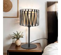 TK Lighting Harmony lampada da tavolo 1x15 W nero-marrone 5889