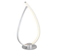 Lampada da tavolo in metallo Trina Globo 205x120 mm argento