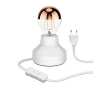 Lampada da tavolo in porcellana TIX interruttore a spina rotonda bianco + [EEK: E]