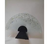 Lampada da tavolo in Vetro di Murano abatjour vintage 1 Luce base Nera Ventaglio