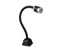 Lampada da tavolo industriale luminosa a LED for macchine utensili, 3W 6W 9W, flessibile, L50cm, con collo d'oca magnetico/base a vite(Screw Fixed base,9W)