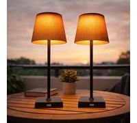 Lampada Da Tavolo Interna Ed Esterna Con Touch Dimmer CCT Set Da 2