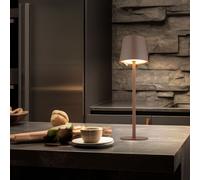 Lampada da Tavolo Interni Luce per LED Balcone Touch Dimmer USB Batteria Braun