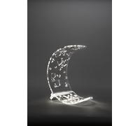Lampada da tavolo iPLEX Mini Mun Selene mezza luna in plexiglass PMMA trasp...