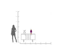 Lampada da tavolo KARE Animal Rabbit, viola/graffiti, 50 cm, E14 Kare