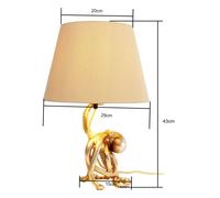 Lampada da tavolo KARE Octopus, dorata, poliestere, altezza 43 cm, E27 Kare