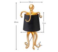 Lampada da tavolo KARE Octopus, oro, tessuto, altezza 47 cm Kare