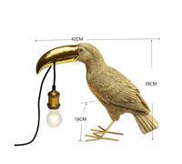 Lampada da tavolo KARE Toucan, color oro, altezza 42 cm, E27 Kare