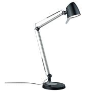 Lampada da tavolo Lampada a parete Lampada a morsetto Lampada da tavolo Touch Lampada snodata a 4 livelli orientabile, metallo nero argento, LED 5W 700Lm, LxH 16,7x70 cm