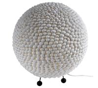 Lampada da tavolo Lampada a sfera Lampada da tavolo Shell white Lampada da soggiorno Lampada laterale, metallo, 1x LED 7W 560Lm bianco caldo, DxH 37x41 cm