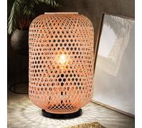 Lampada da Tavolo Lampadario Camera Letto Luce da Pavimento Bambù Braun D 40 CM [EEK: Non valutato]