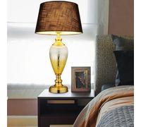 Lampada Da Tavolo Lampada Da Camera Lampada A Piè Di Vetro Nera H 66 Cm [EEK: Non valutato]