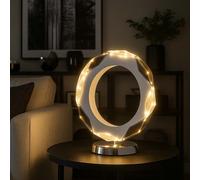 Lampada Da Tavolo Lampada Da Comodino LED Cristallo Cromo Fumè Chiaro [EEK: Inaditato]