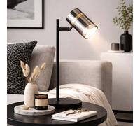 Lampada Da Tavolo Lampada Per Camera Da Letto 1 Fiamma Regolabile Nera H 35 Cm [EEK: Non valutato]