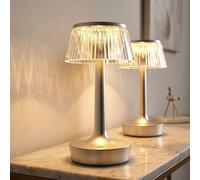 Lampada Da Tavolo Lampada Da Notte In Cristallo Touchdimmer CCT LED Set Di 2