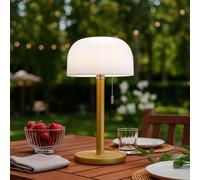 Lampada Da Tavolo Lampada Da Notte IP44 Bambù Ottone Ricaricabile LED H 28 Cm [EEK: Non valutato]