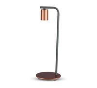 Lampada da tavolo, lampada da salotto, nero-bronzo, interruttore in metallo, H 42 cm