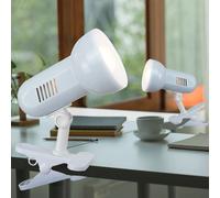 Lampada Da Tavolo Lampada Da Scrivania In Metallo Bianca Regolabile Set Di 2 [EEK: Nicht bewertet]