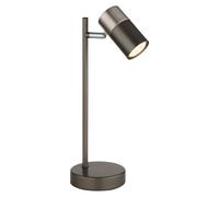 Lampada da tavolo, lampada da scrivania, lampada da ufficio, faretto orientabile, nero, interruttore, H 35 cm
