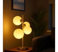 Globo Lighting Riha lampada da tavolo 4x3.5 W bianco-nichel 56140-4T