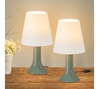 Lampada da tavolo, lampada da tavolo con cavo, set di 2 lampade da tavolo E14, stile country moderno da tavolo a pranzo, camera da letto - Lampada non inclusa Interruttore con cavo robusto: questa lam