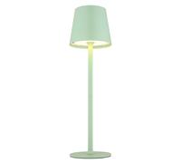 Lampada da tavolo lampada da tavolo lampada da esterno lampada da giardino luce laterale lampada da patio, metallo plastica verde pallido opale, dimmer tattile, LED 3W 130LM 3000K bianco caldo, H 36 c