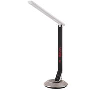 Lampada da tavolo Lampada da tavolo Lampada da ufficio a LED Lampada da lavoro Lampada da camera da letto Argento ALU orologio Touch dimmer H 75 cm