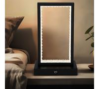Lampada da tavolo lampada da tavolo lampada in cristallo nero touch dimmer lampada a batteria LED H 23 cm