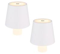 Lampada da tavolo Lampada da tavolo per esterni interni Lampada a bottiglia LED bianca Lampada da giardino Touch dimmer Batteria ricaricabile USB, metallo, 1x LED 3W 130lm, DxH 10,6x13 cm, set di 2